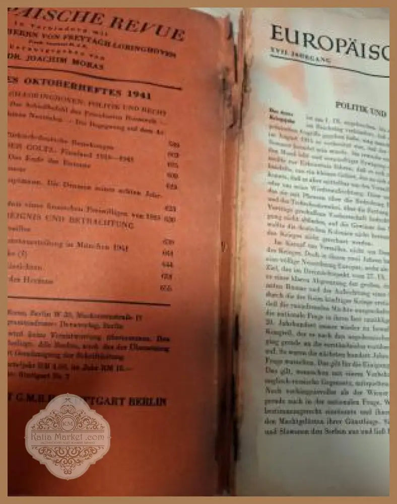 Europäische Revue Heft 10 Oktober 1941 - вътрешна страница