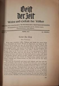 Geist der Zeit. Wesen und Gestalt der Völker. Heft 4, April 1937 - Колектив