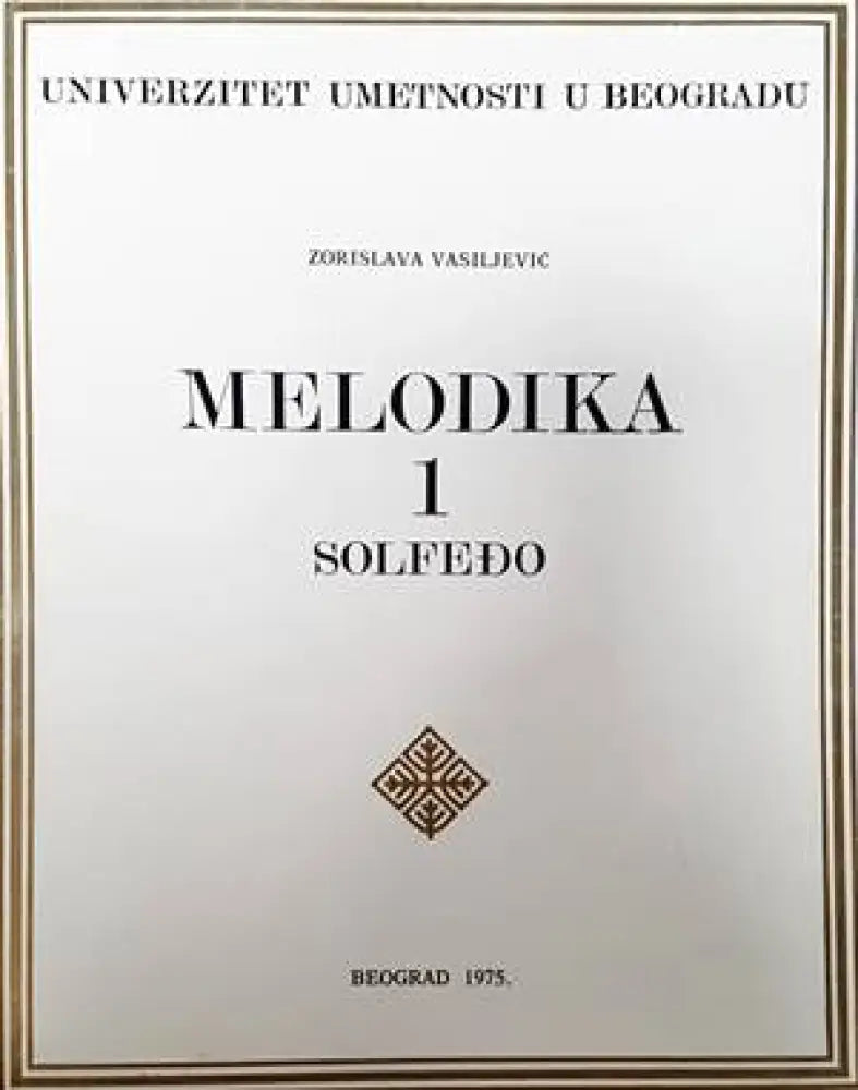 MELODIKA 1 solfeđo (2885) - Книга