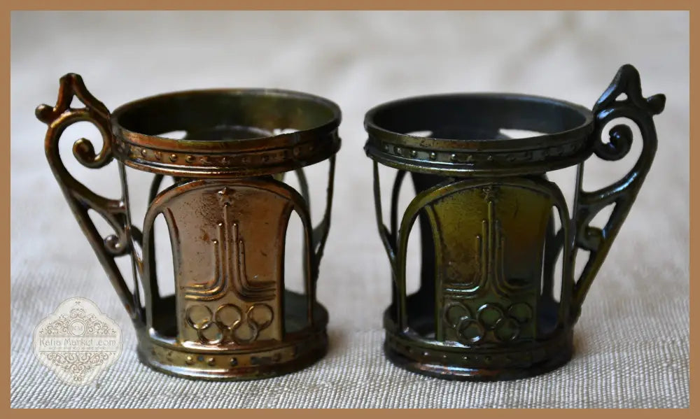 Оригинален олимпийски сервиз за водка - 1980 г. - antique