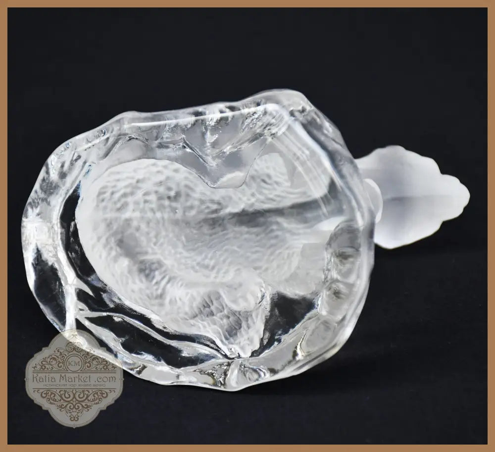 Полярна мечка с мечето си - кристална скулптура на SEA Glasbruk Kosta - antique