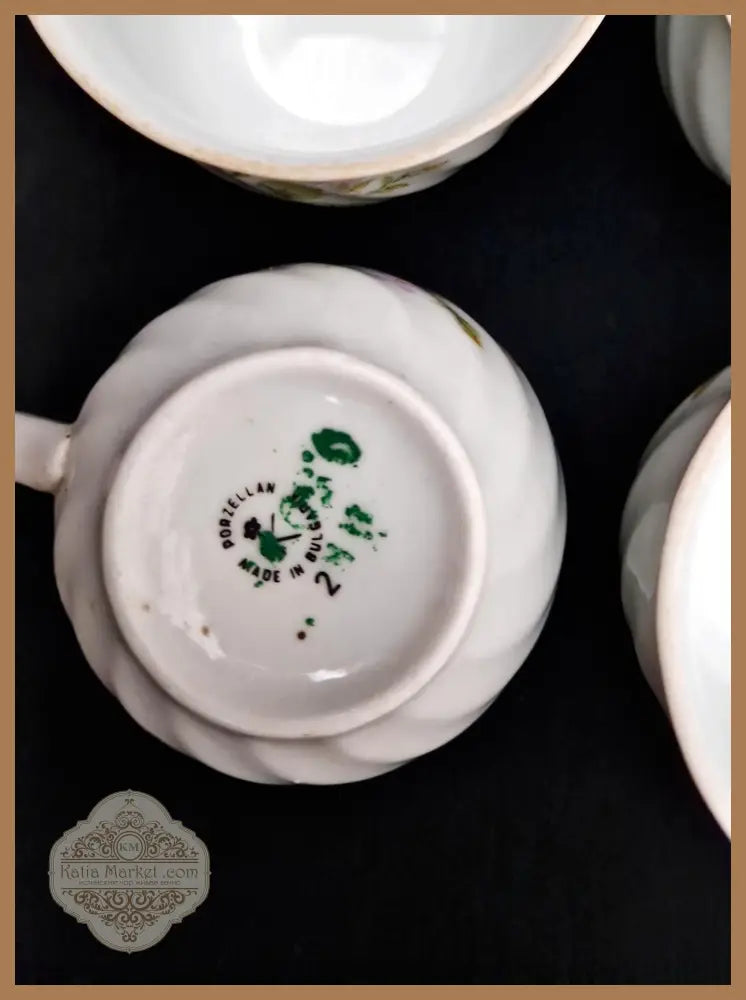 Порцеланиви чашки за топли напитки ’Китка Нови Пазар’ - на брой - antique