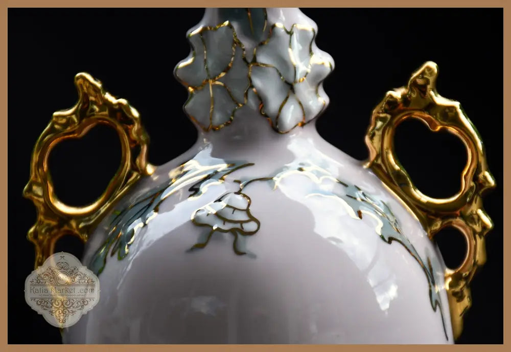 Винтидж ваза - розов порцелан ’H&C’ (Haas & Czjzek) - antique