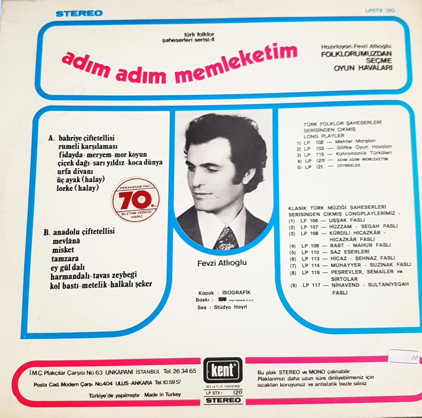 Adım Adım Memleketim – задна корица с програма