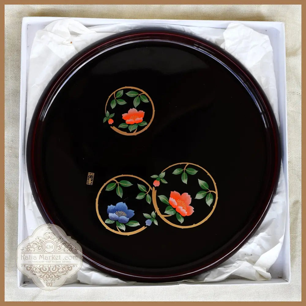 Aizu-nuri поднос - в оригинална кутия