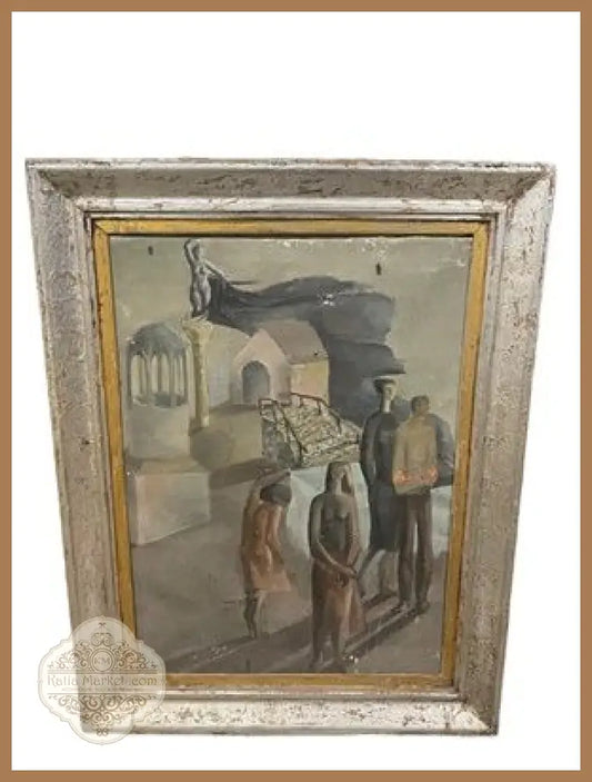 акварел платно в рамка - antique