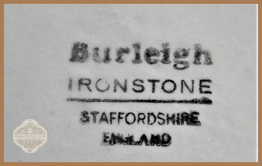 Английска керамична кана на ’ Burleigh Ironstone Staffordshire England ’ - antique
