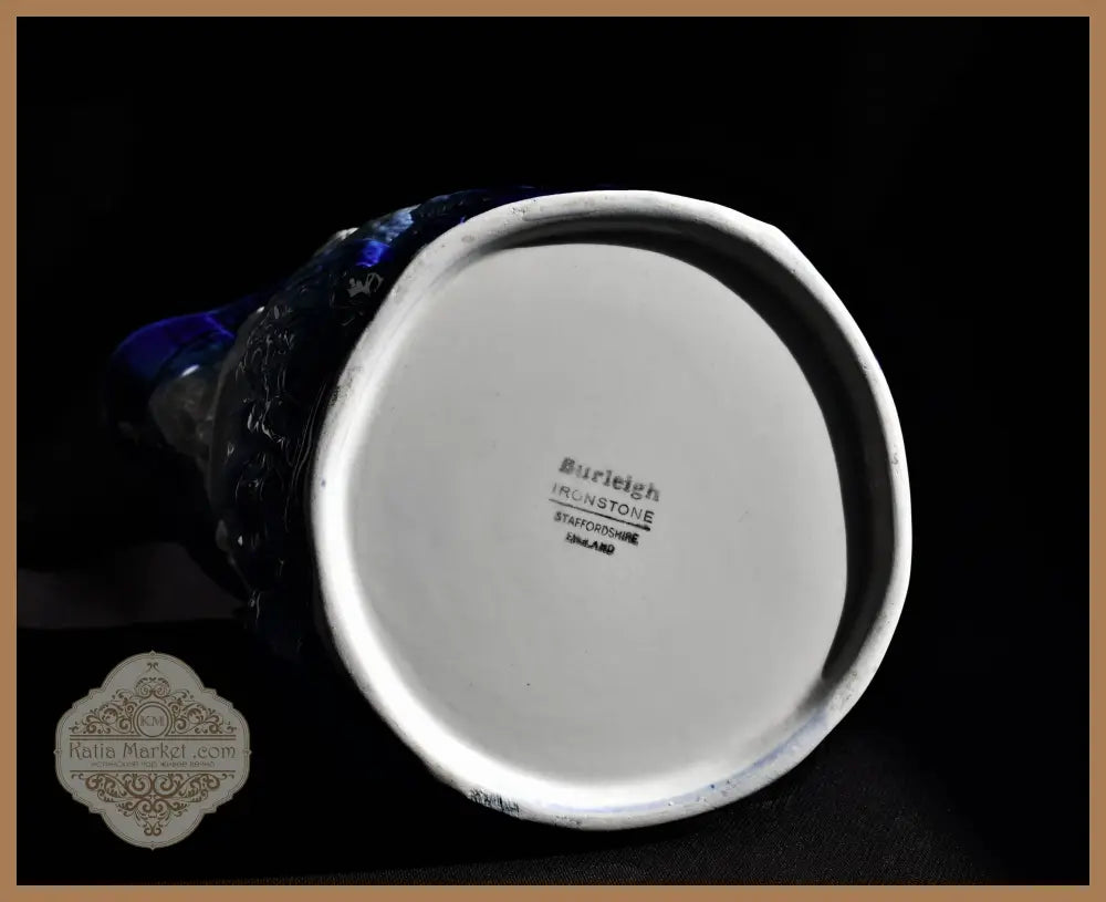 Английска керамична кана на ’ Burleigh Ironstone Staffordshire England ’ - antique