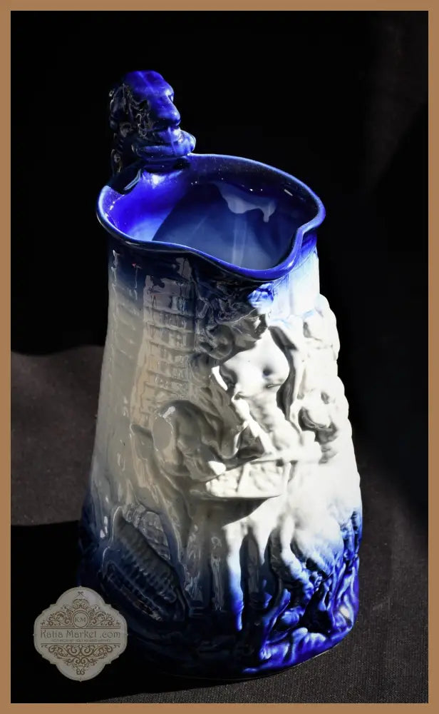 Английска керамична кана на ’ Burleigh Ironstone Staffordshire England ’ - antique