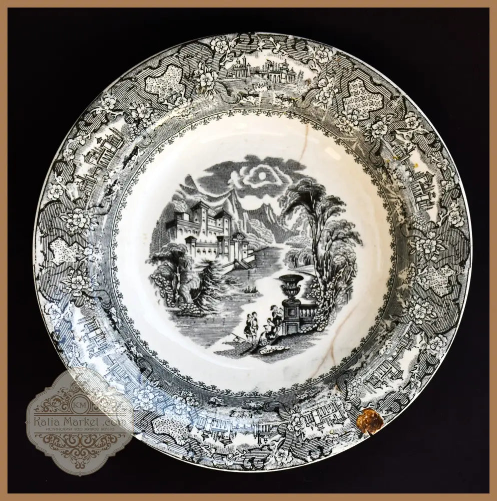 Антична чиния - R.Cochran Glasgow Scotland pottery - antique