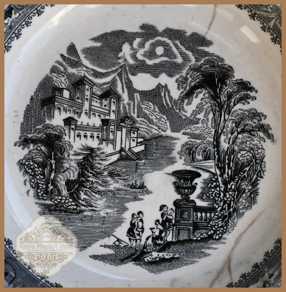Антична чиния - R.Cochran Glasgow Scotland pottery - antique