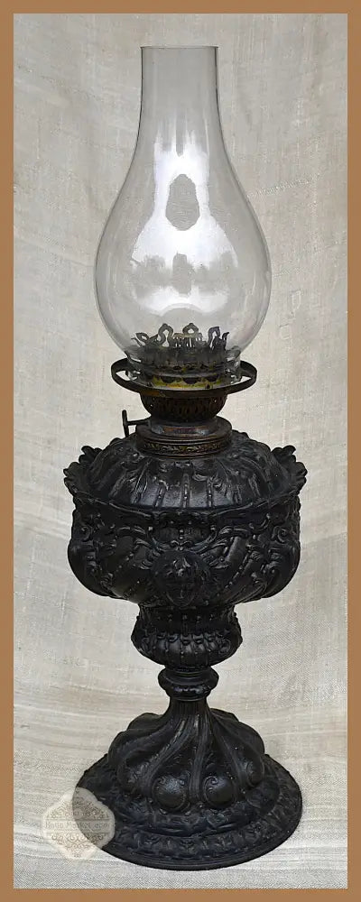 Антикварна метална лампа Gebruder Brunner Wien - Австроунгария ок. 1880г. - Лампа