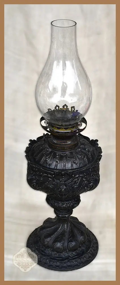 Антикварна метална лампа Gebruder Brunner Wien - Австроунгария ок. 1880г. - Лампа