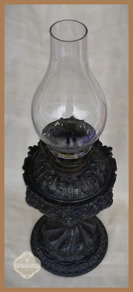 Антикварна метална лампа Gebruder Brunner Wien - Австроунгария ок. 1880г. - Лампа