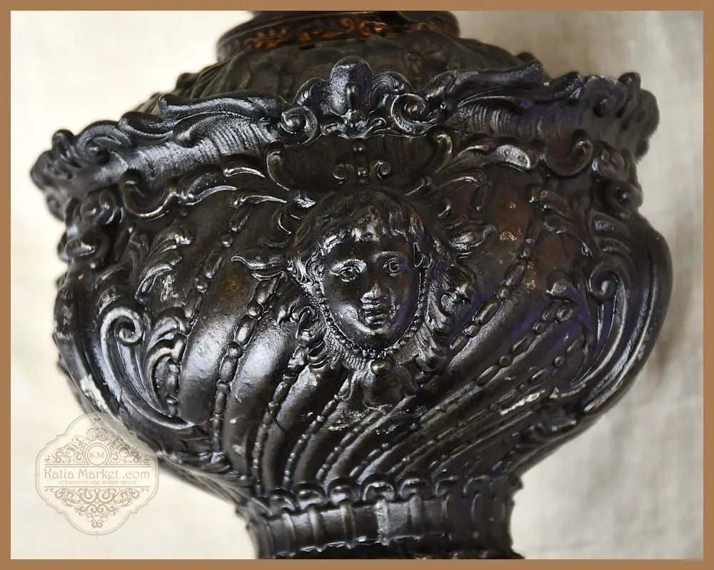 Антикварна метална лампа Gebruder Brunner Wien - Австроунгария ок. 1880г. - Лампа