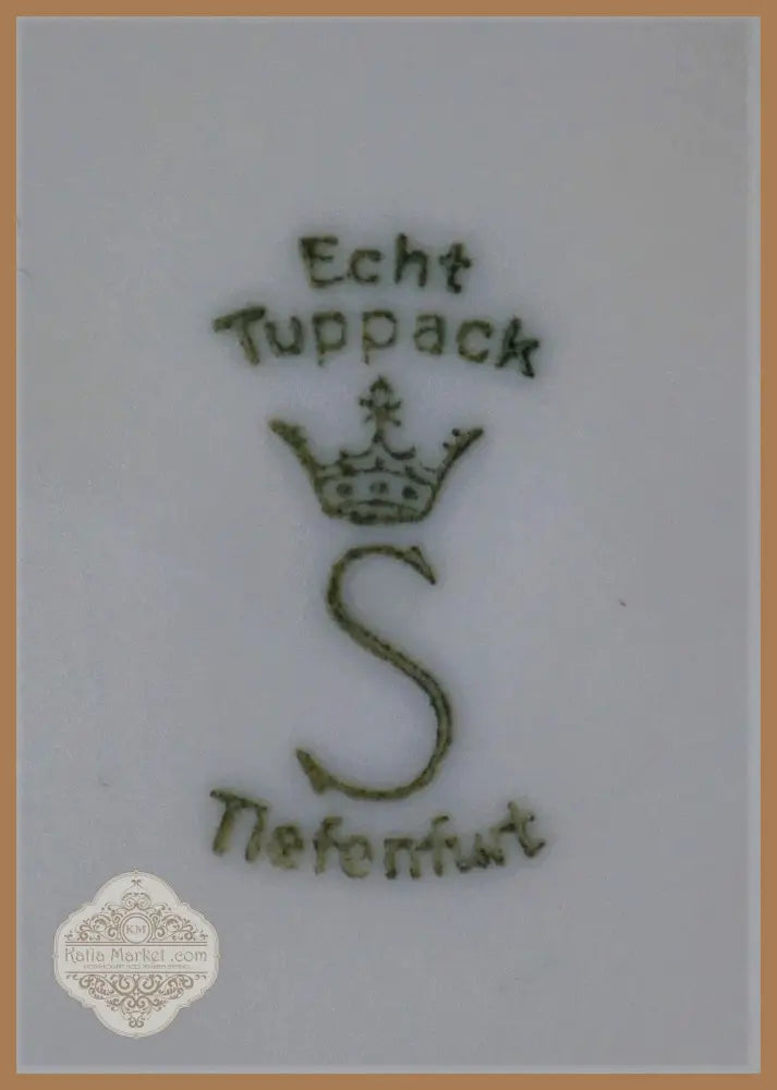 Антикварна порцеланова чиния Echt Tuppack - antique