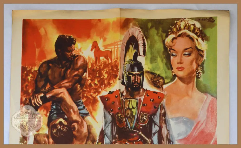 Архивен киноплакат за ’Троянската война’ - 1961 г. - antique