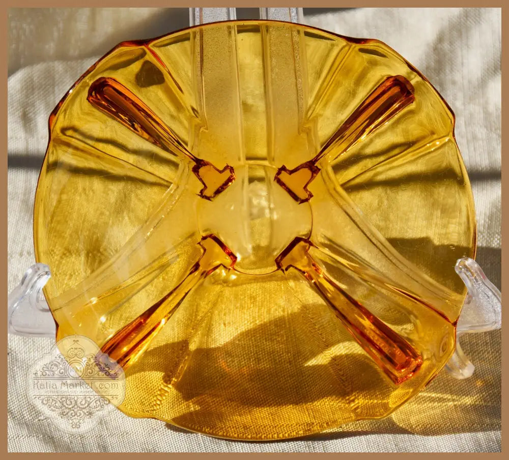 Art Deco сет за торта/десерт - Stölzle - antique