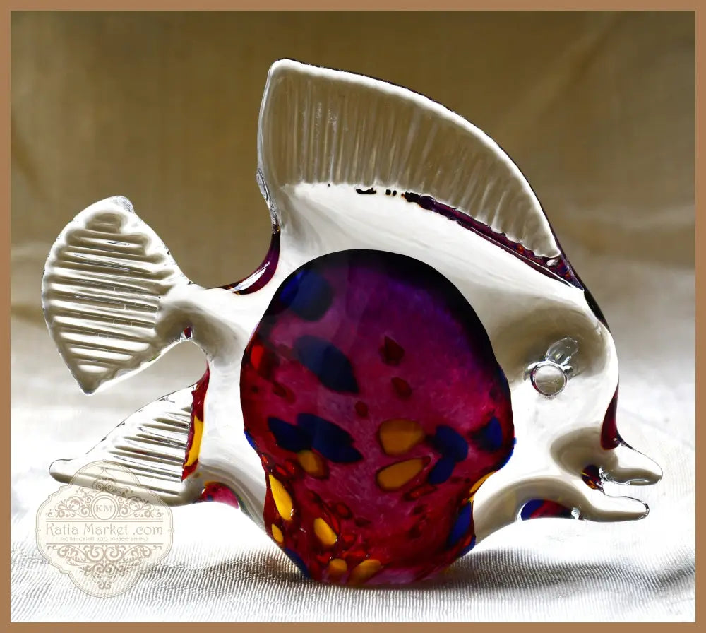 Art Glass риба на Ярош Студио - Чехия - antique