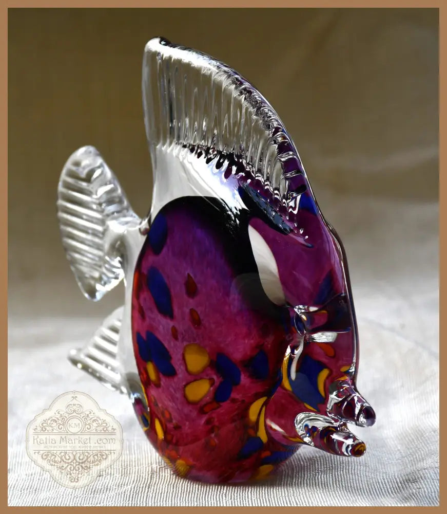 Art Glass риба на Ярош Студио - Чехия - antique