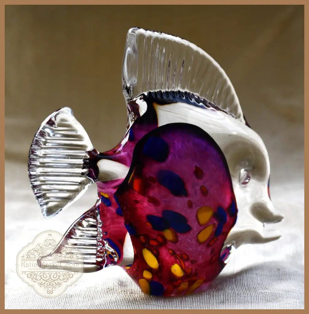 Art Glass риба на Ярош Студио - Чехия - antique