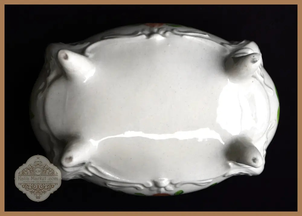 Българска кутия за бижута - фаянс - antique