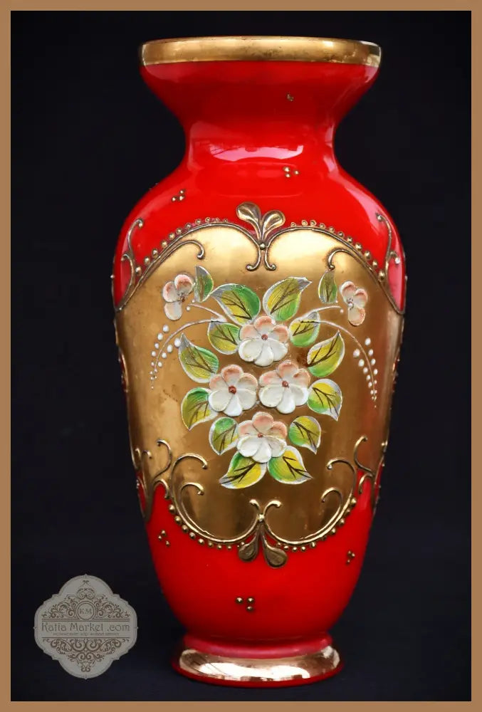 ’Bohemia’ - Ваза ’Tre Fuochi’ Чехословакия ок. 1960-1969 - Стъкло