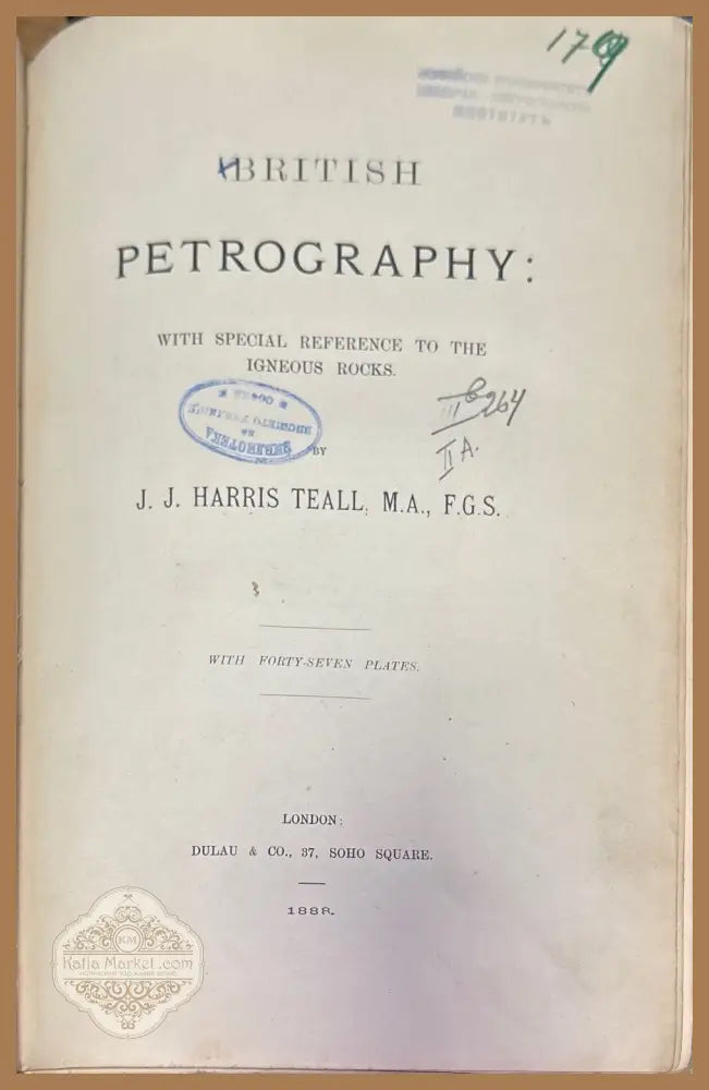 British Petrography: with special reference to the igneous rocks. With 47 plates - J. J. Harris Teall - Книги