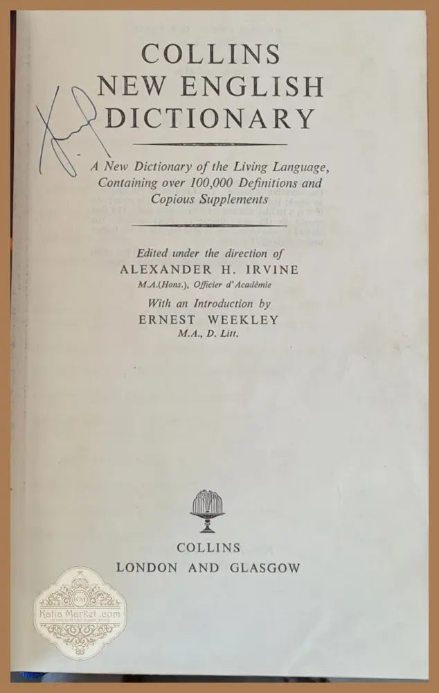 Collins New English Dictionary - Alexander H. Irvine - Книги