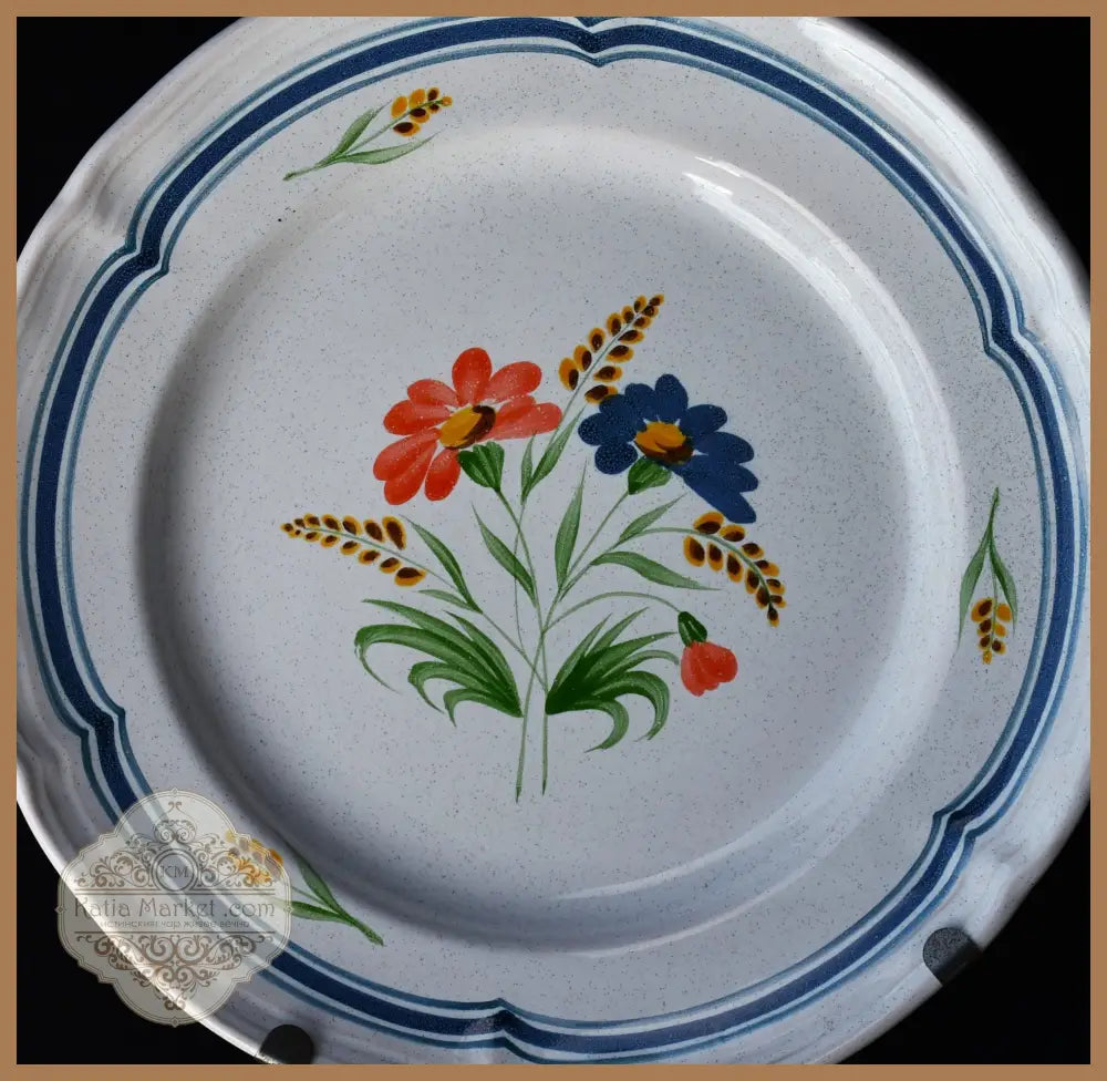 Декоратвна чиния Faïencerie de Pornic - antique