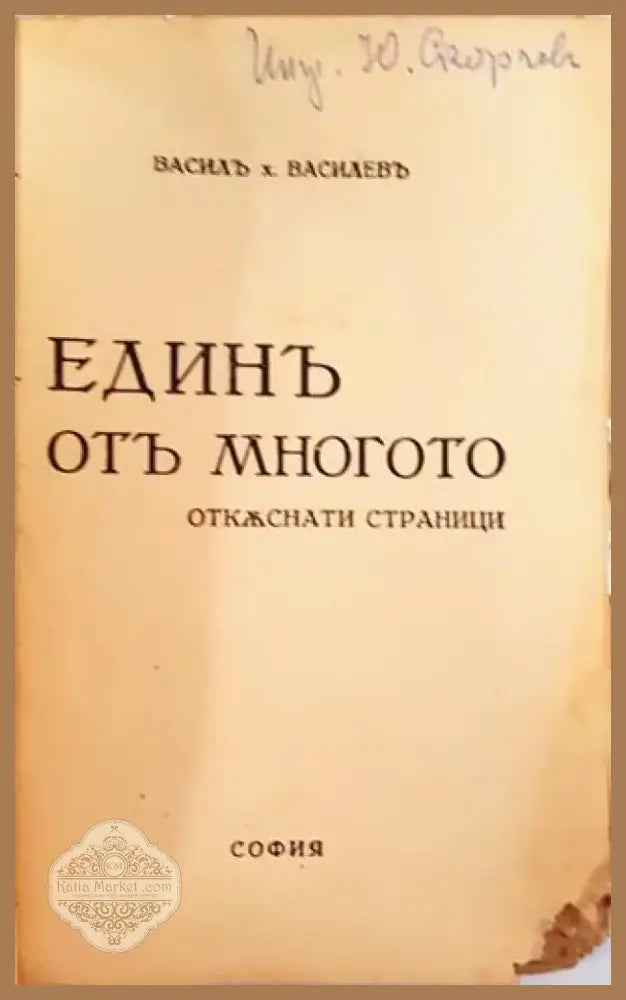 Единъ отъ многото. Откъснати страници (1034) - Книга