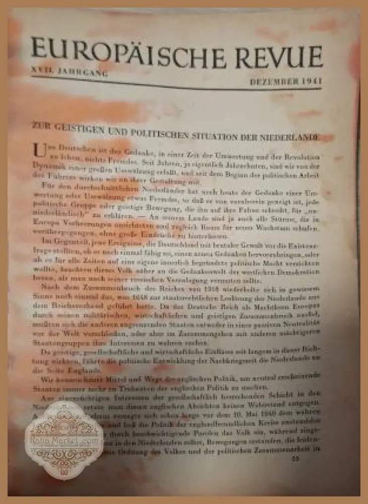 Europäische Revue Heft 12 Dezember 1941 - вътрешна страница