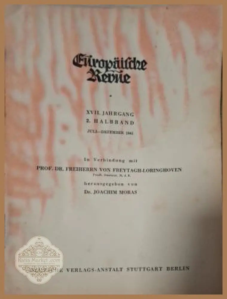 Europäische Revue Heft 1 Januar 1942 - вътрешна страница