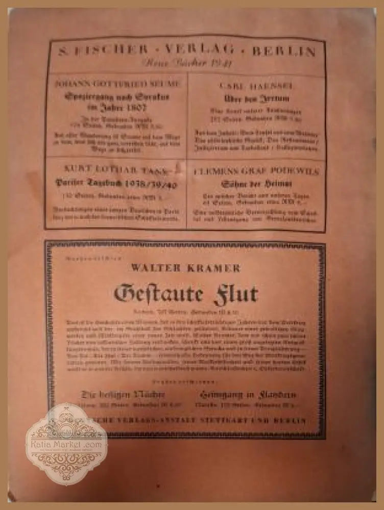 Europäische Revue Heft 11 November 1941 - рекламна страница
