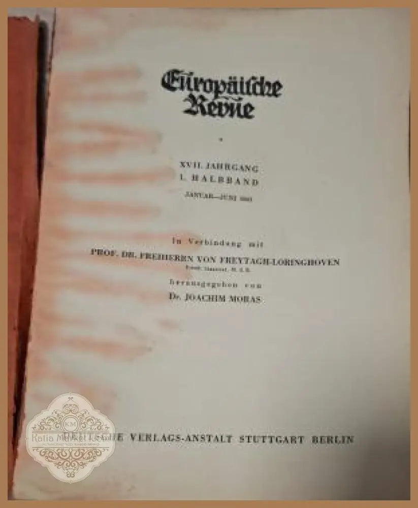 Europäische Revue Heft 6 Juni 1941 - вътрешна страница