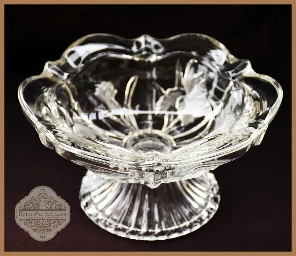 Фруктиера - сатенирано стъкло винтидж - antique