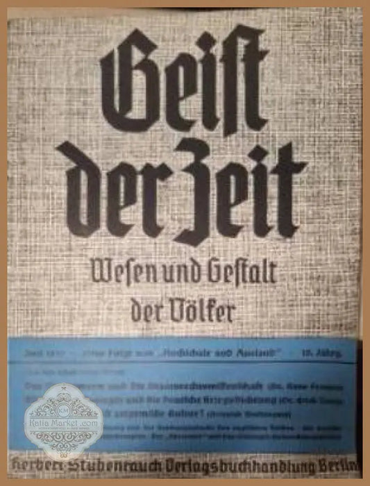 Geist der Zeit. Wesen und Gestalt der Völker. Heft 6 Juni 1937 - Колектив - Книга