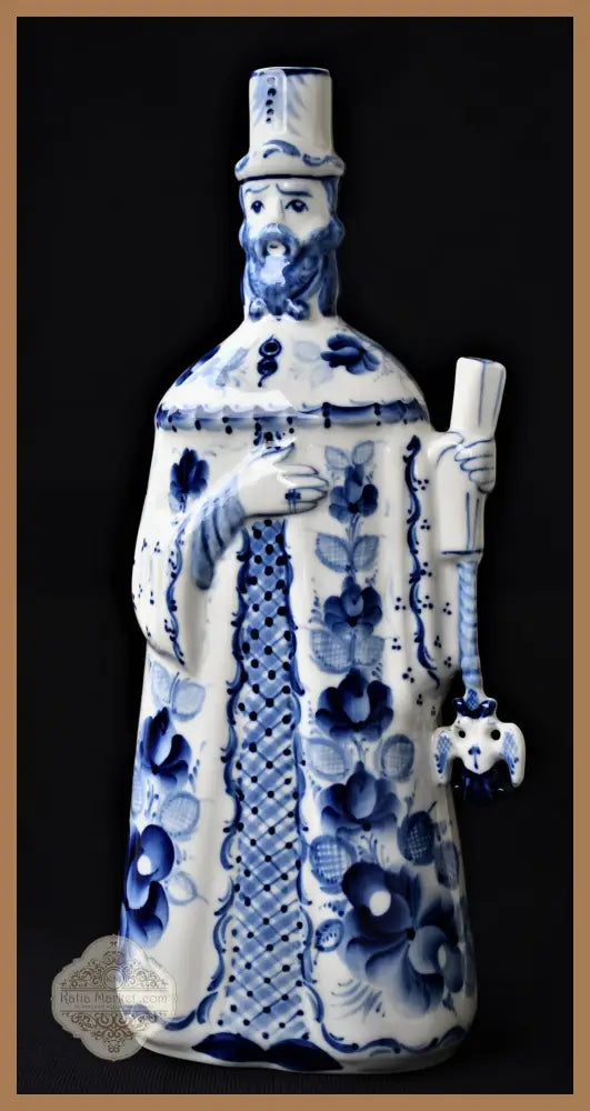 Голяма порцеланова фигура/бутилка на Гжель - antique