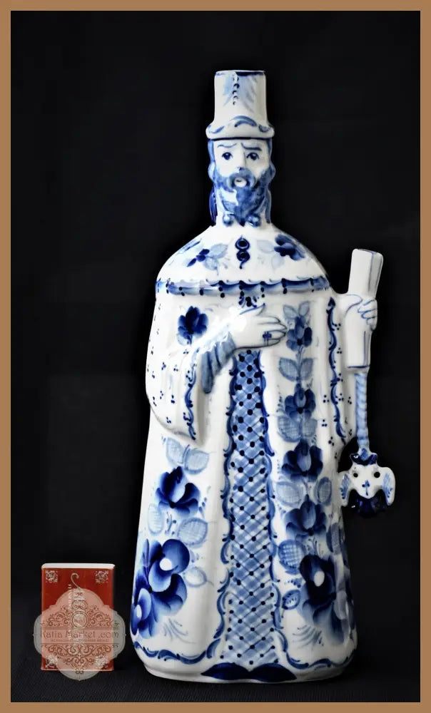 Голяма порцеланова фигура/бутилка на Гжель - antique