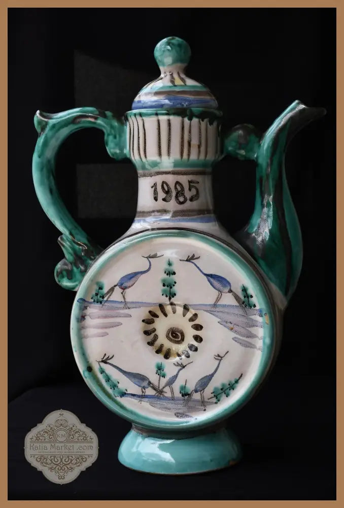 Голяма стомна-кумган. Гжель - СССР. - antique