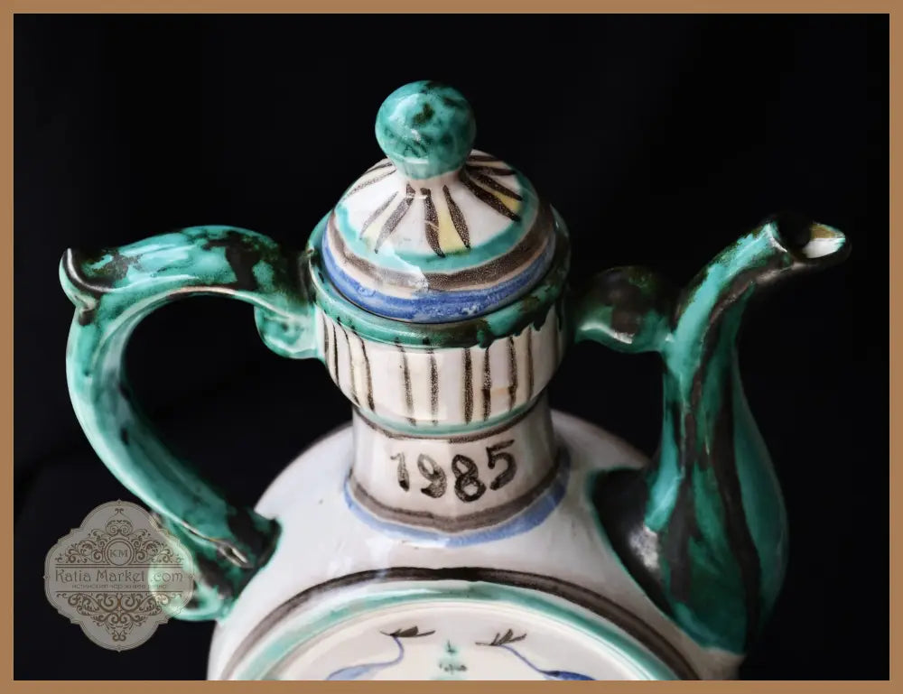 Голяма стомна-кумган. Гжель - СССР. - antique