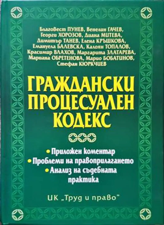 Граждански процесуален кодекс (1213) - Книга