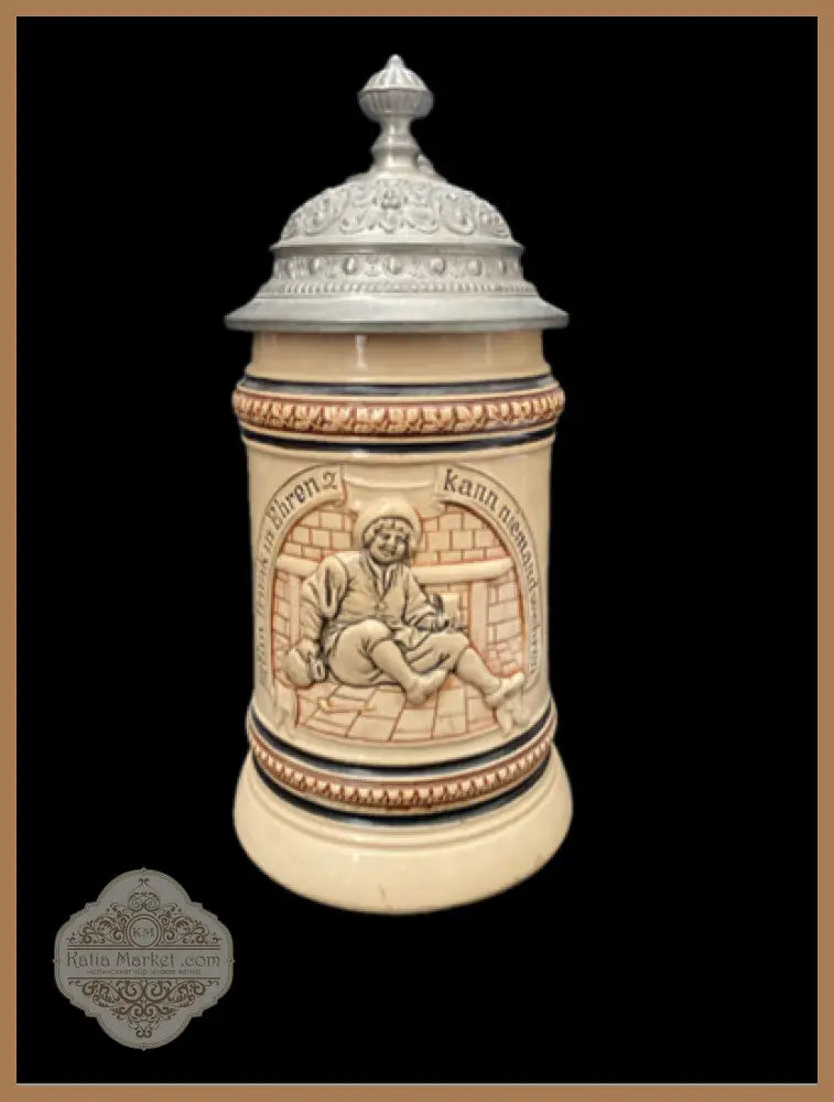 Халба с капак,вместимост 0,5L - antique