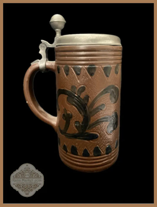 Халба с капак,вместимост 1L - antique