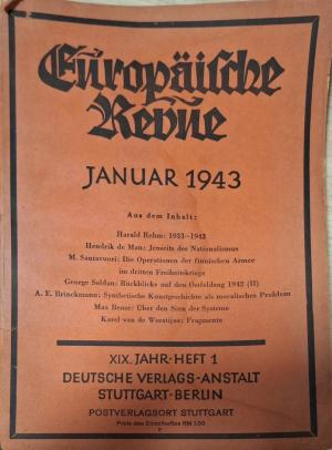 Europäische Revue Heft 1 Januar 1943 - корица