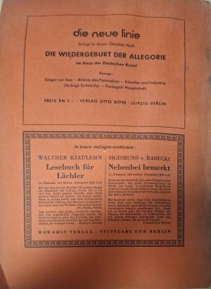 Europäische Revue Heft 10 Oktober 1941 - задна корица