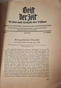 Geist der Zeit. Wesen und Gestalt der Völker. Heft 7, Juli 1940 - Колектив