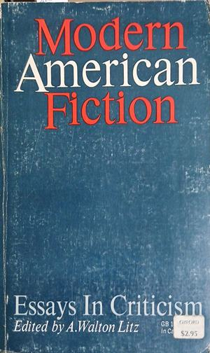 Modern American Fiction: Essays in Criticism – корица