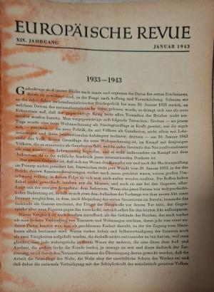 Europäische Revue Heft 1 Januar 1943 - вътрешна страница