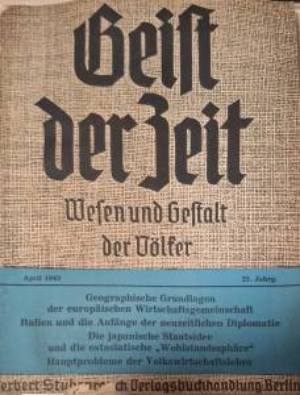 Geist der Zeit. Wesen und Gestalt der Völker. Heft 4, April 1943 - Колектив